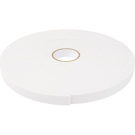 Ruban adhésif en mousse 3D - Double face - Blanc - Largeur : 12 mm - Hauteur : 2 mm - Longueur : 10 m (1/5)