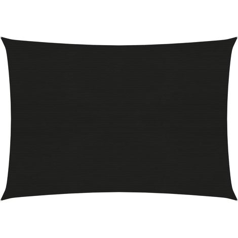 Voile d'ombrage Voile de parasol - 160 g/m² Noir 3,5x5 m PEHD BV861952 - BonneVie (1/5)