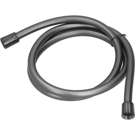 PVC-Duschschlauch 1,5 m, Handbrauseschlauch, glatt und verwicklungsfrei, langlebig, grau, für Badezimmer (1/5)