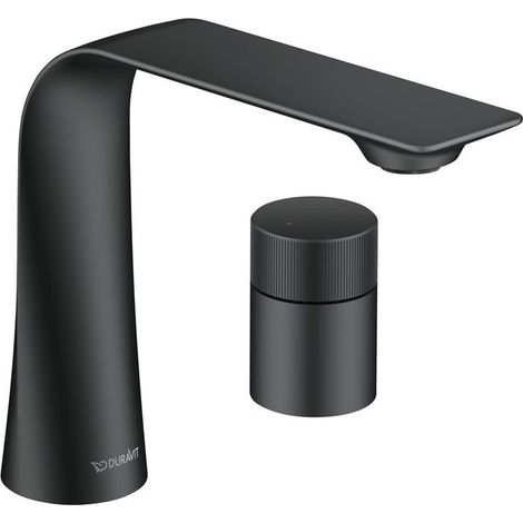 Mitigeur lavabo 2 trous avec commande rotative noir mat DU D.1