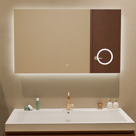 LOMAZOO Miroir salle de bain Marseille avec LED 100 x 60 cm (1/5)