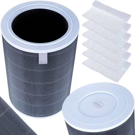 Filtro HEPA 360° Para Purificador de Aire – Chip RFID Set 6x Prefiltros Algodón Compatible Con Xiaomi 2/2S/2C/2H/3H/3C/Pro/MAX (1/5)