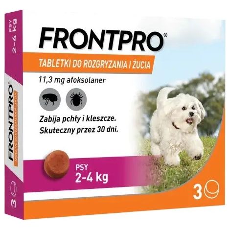 Comprimidos FrontPro para perros de 2 a 4 kg, 3 x 11 mg. (1/2)