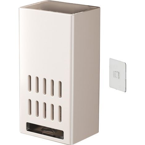 Practical spoon and fork holder, easy installation, no drilling required, chopstick storage box, white wall mount (1/5)