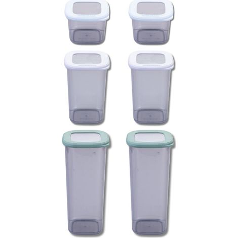 Lot de 4 boites hermétiques 11 x 11 cm avec 2 boites hermétiques Fackelmann Storage (1/5)