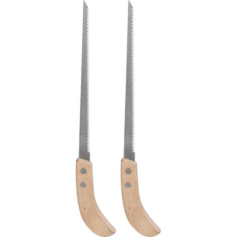 Lot de 2 scies de jardin en acier à haute teneur en carbone, mini scies à bois pour l'élagage et la coupe (1/5)