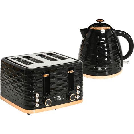 Beyamis 2-in-1-Toaster- und Wasserkocher-Set, 7 Bräunungsstufen, Auftau- und Aufwärmfunktion, Grau