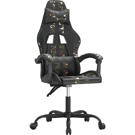 Maison Exclusive - Chaise de jeu Noir et camouflage Similicuir (1/5)