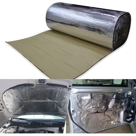 1M x 2M Tapis de voiture isolant 10 mm, isolation thermique et sonore, modération du bruit acoustique du moteur, imperméable, protection contre chaleur et humidité (1/5)