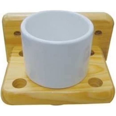 Support Gobelet Pin Bois Naturel 15 x 10,5 x 9 cm