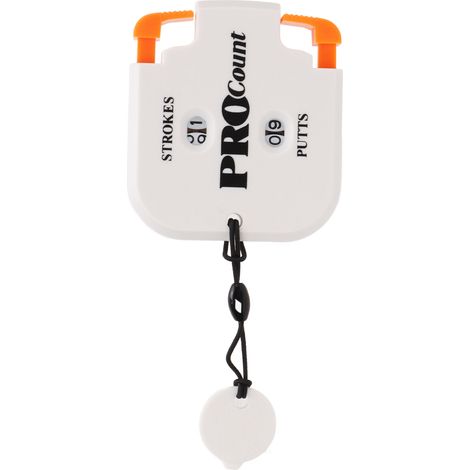 Compteur de Score de Golf Mini Portable, Réinitialisation One Touch, Double Face pour Compter les Coups, Blanc et Orange (1/5)