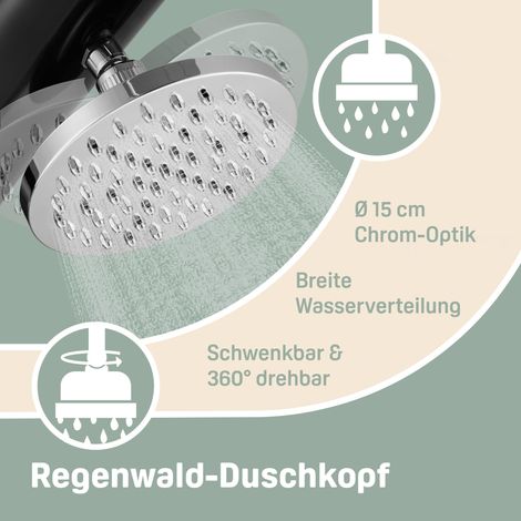 Monzana – Douche solaire de jardin 20L – Pommeau rotatif 360° – Mitigeur en métal chromé – Résistante aux UV – Facile à monter et démonter