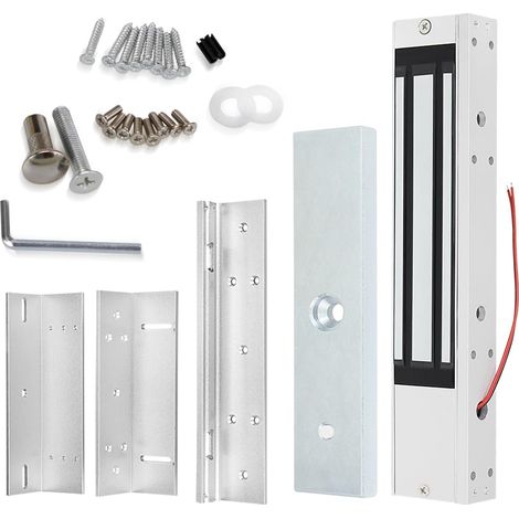 Verrou électromagnétique pour porte simple 280 kg avec support de montage ZL DC 12 V Serrure magnétique NC pour systèmes de contrôle d'accès (1/5)