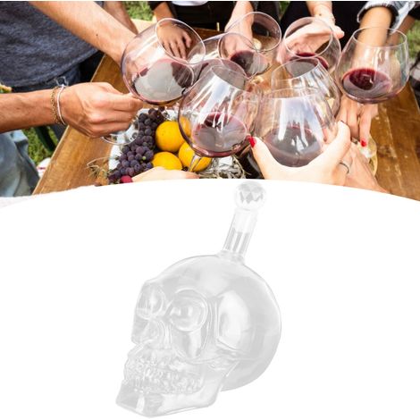 Bouteille de vin rouge innovante en forme de crâne de 550 ml, en verre borosilicate de haute qualité, idéale pour les bars KTV. (1/5)