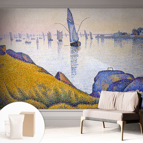 Tapete Dekorative Vliestapete mit Klebe für Wand - Mustertapete - moderne Einrichtung - für Büro Segelboot-Spiegelung 312x219 cm (1/5)