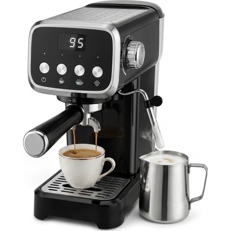 HOMCOM Espresso Machine with 20-Bar Pressure, Black