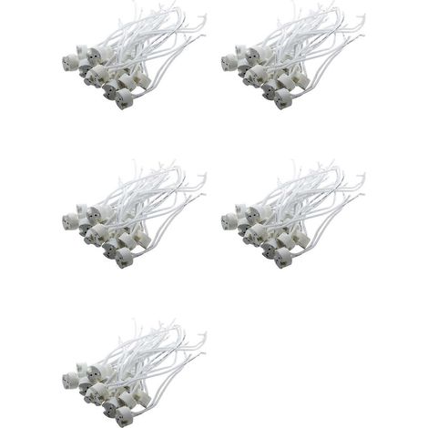 Lot de 75 blanc MR16 GU5 3 céramique base prise LED lampe lampe support (1/5)