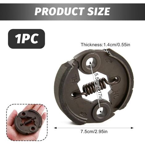 Embrayage de Débroussailleuse 40-5F 75mm 42cc 52cc, Embrayage de Tondeuse à Gazon pour Demon Enchell STIHL Husqvarna Wader Pièce de Rechange Débroussailleuse, Installation Facile et Durable (1/3)