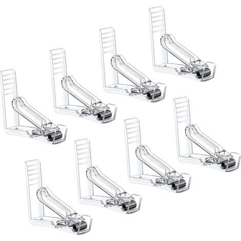 Pinces à nappe Lot de 8 Nappe fixe avec pince à ressort - Nappe en plastique avec attache durable et solide - Pince à nappe transparente (8 pièces)-NANOTEH (1/5)