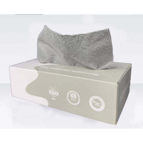 Panno per la pulizia in microfibra 20 cm x 20 cm con scatola, asciugamani in microfibra sfusi per la casa, asciugamani in microfibra riutilizzabili per auto, grigio (1/5)