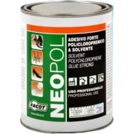 Barattolo 850 gr colla adesivo policloroprenico facot neopol col0850