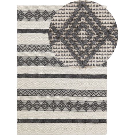 Rug DAVUTLAR Light Beige 140 x 200 cm Wool