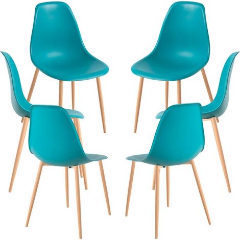Packs Sillas Comedor - Pack 6 Sillas Mykle - Verde azulado (1/5)