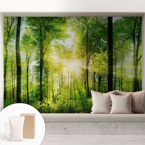 Papier peint intissé décoratif pour salon chambre et cuisine Facile à poser avec colle Harmonie de la forêt 208x146 cm (1/5)