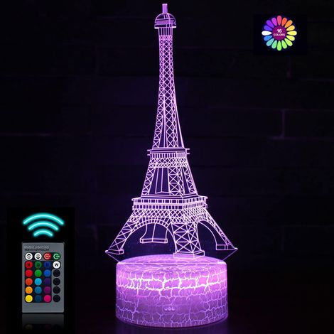 Veilleuse LED 3D, 16 couleurs, thème Noël, commande tactile, pour chambre, table de chevet, salon et ambiance chaleureuse.-AquaForge (1/5)