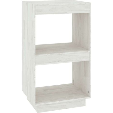 Maison Exclusive - Libreria Bianca 40x35x71 cm in Legno Massello di Pino (1/5)