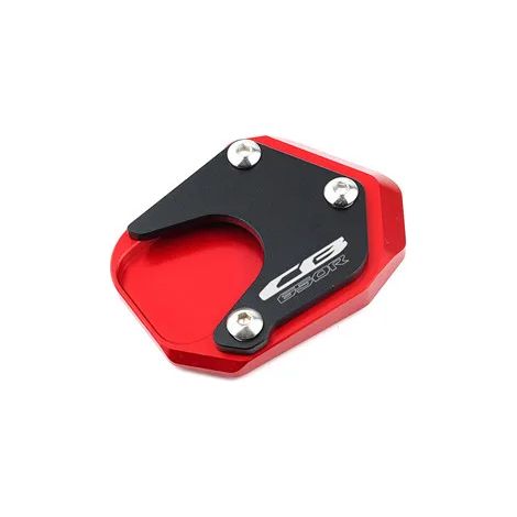 (CB650R Rouge) Compatible avec les motos HONDA CB 650R, CB650R, CBR650R, CB 650F et CBR 650F (2014-2023). Béquille latérale CNC, extension et support maxpower. (1/4)