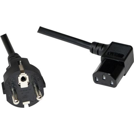 LogiLink Kaltgeräte Anschlusskabel [1x Schutzkontakt-Stecker - 1x Kaltgeräte-Buchse C13] 3.00 m Schw (1/2)