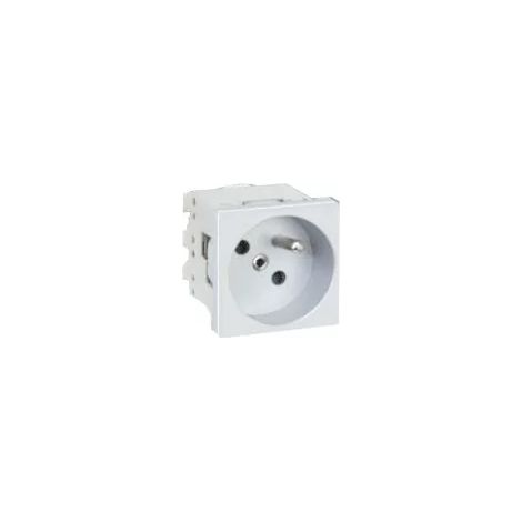 Simon K22/9 2P Franco-Belgian power socket K45 quick connection snow white