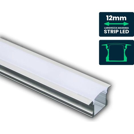 LED Strip Mounting Kit with Diffuser Aluminum 2000 2315.5mm Milky