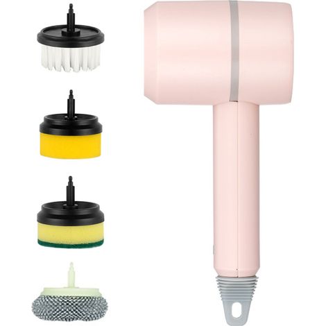 Máquina de limpieza eléctrica inalámbrica recargable por USB, cepillo automático para platos de cocina, herramienta de limpieza profesional para azulejos y bañeras. (1/5)