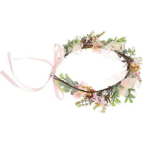 Hunde-Blumenhalsband für Hochzeiten, 3-teiliges Set künstlicher Blumenkränze mit Band (1/5)