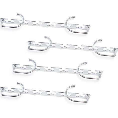 Juego de 4 perchas - Perchero con gancho giratorio - Organizador de armario - Ahorra espacio - Ideal para guardar ropa en el armario - 26 x 7,2 cm (1/5)