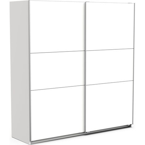 armadio 2 ante scorrevoli "ghost" bianco 194x59x203 cm (1/5)
