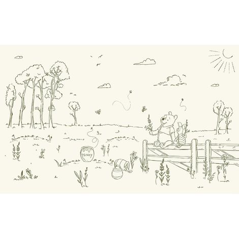 Komar Wandtapete - Disney Winnie the Pooh Bee at One with Nature - 250 x 400 cm - Vlies (1/2)