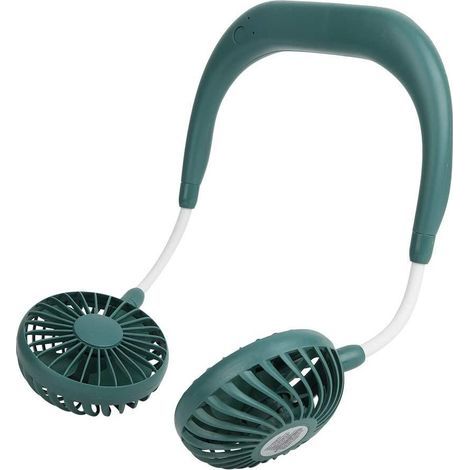 Ventilateur portatif, Ventilateur USB, Ventilateur à Main, Petit Ventilateur Suspendu au Cou, Mini Portable, Portable, Rechargeable, Paresseux, Homme (1/4)