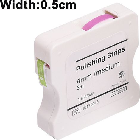 1 boîte de bandes abrasives pour le polissage dentaire, le ponçage et le meulage des dents, outil de nettoyage en profondeur, rouleau de soin dentaire (rouge/bleu) (1/5)