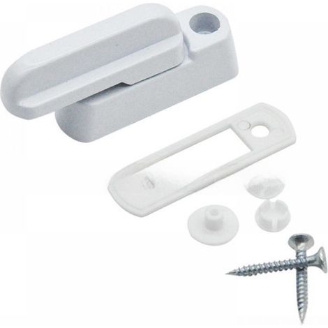 Verrou de porte et fenêtre à battant en acier plastifié, verrou en T, verrou de fenêtre ancien non perforé, ouverture de fenêtre intérieure, verrou de porte et fenêtre extérieur, verrou de poignée (1/5)