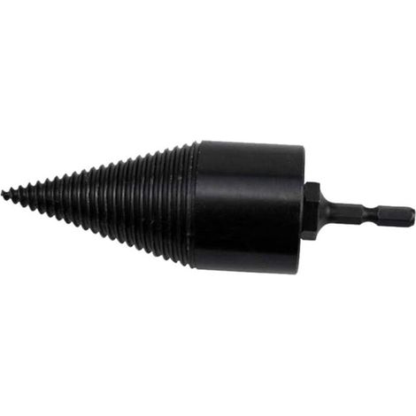 Fendeuse de Bûches 42mm, Perceuse Robuste avec Cône Conducteur pour Fendage de Bois, Idéale pour Bûches (1/5)