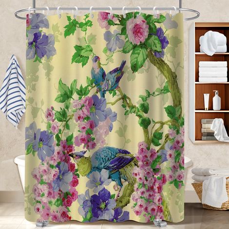 Voile de douche polyester 180x180 séchage rapide bâche de douche pour protéger le sol des éclaboussures efficacement (1/5)