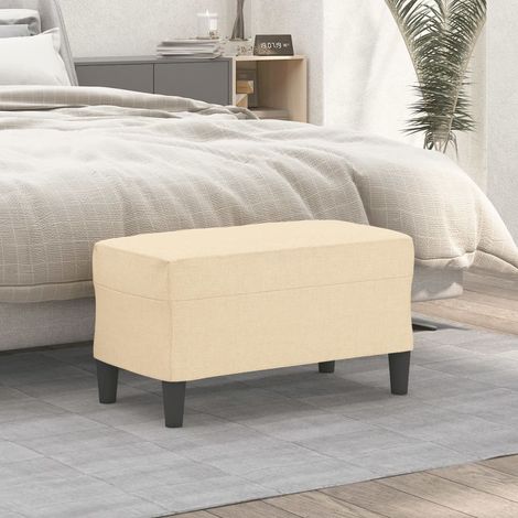 Sitzbank Creme 70x35x41 cm Stoff