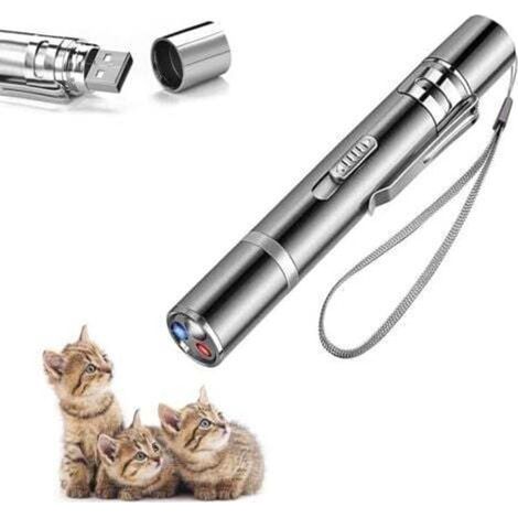 [JAMAIS UTILISÉ] Pointeur chat jouet interactif 7 en 1 amusant chat multi-modèle jouer lampe de poche LED avec USB Rechargeable (1/4)