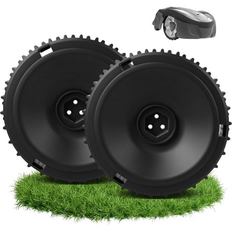 Lot de 2 roues avant de rechange pour tondeuse à gazon compatible avec R38Li R40Li R50Li R70Li R80Li Automower 105/305/308 - Pour une meilleure capacité de montée (1/5)