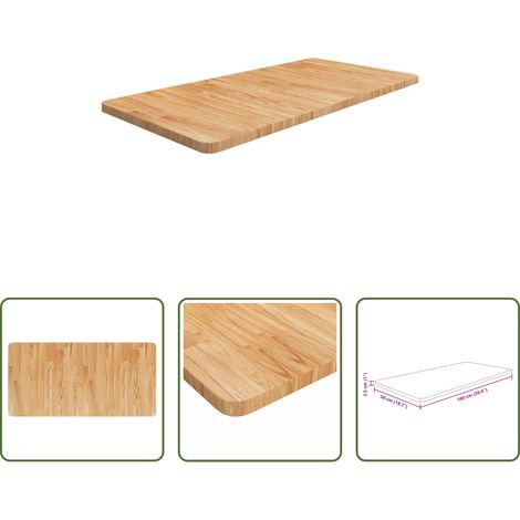 vidaXL Remplacement de planche -  Comptoir de salle de bain Marron clair 100x50x2,5cm Bois traité (1/5)