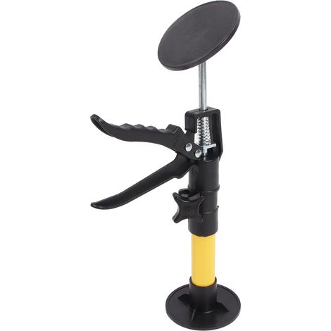 2 ensembles de vérin d'établi en acier allié 30 à 59 cm tige de support réglable avec plaques de base capacité 40 kg jaune (1/5)