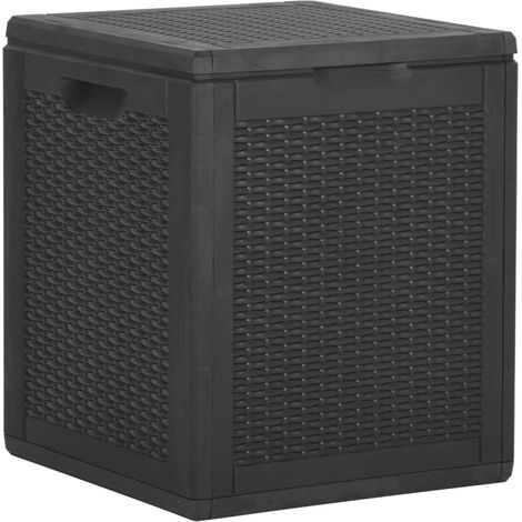 Baule da Giardino 90 L Nero in Rattan PP vidaXL (1/5)